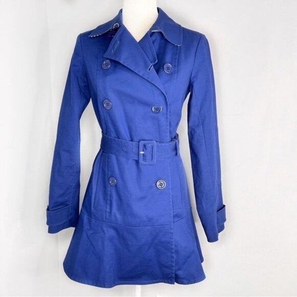 kate spade Jackets & Blazers - Kate Spade Navy Blue Double Breasted Trench Jacket XS